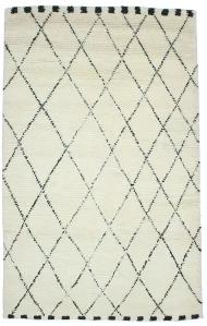 Hand Knotted - Moroc-1 white